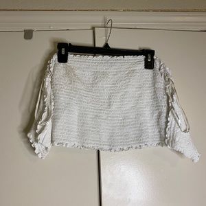 forever 21 off shoulder white top 3X